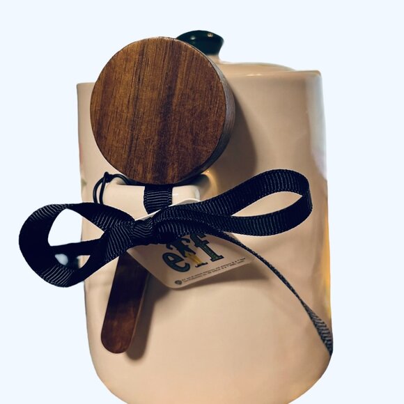 Rae Dunn Elf “Snacks” Canister With Wooden Spoon (NWT) - Picture 4 of 6